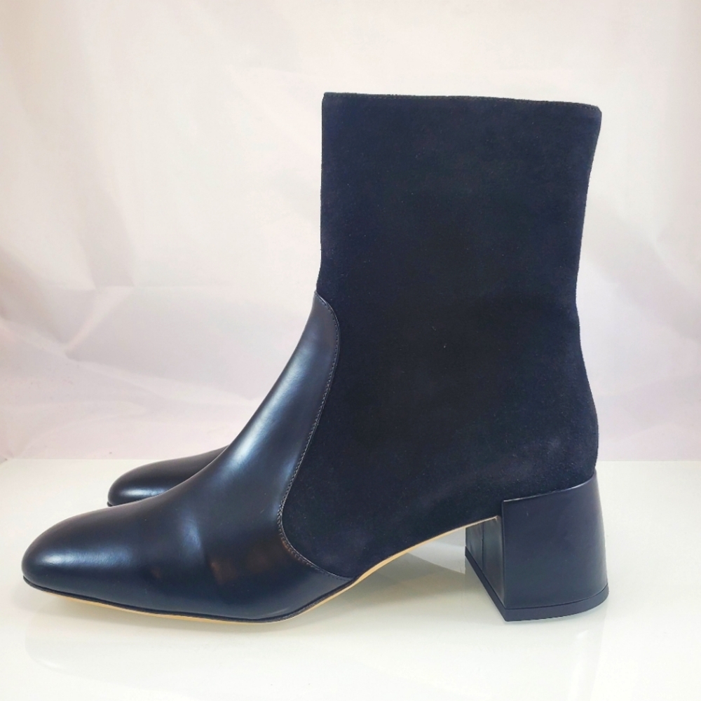 NWT$450 STAUD Andy 45MM Black Leather  Ankle Chelsea Bootie Boots Sz 41 (11) - Picture 9 of 15